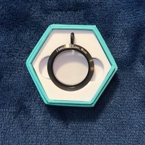 Origami Owl Large Twist Living Locket Base Black “ I love you! Love, Mom…